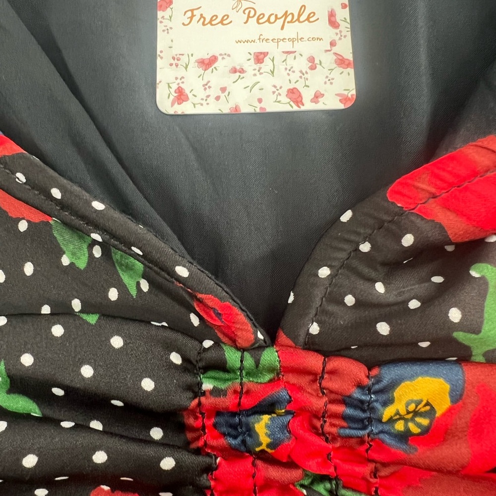 FREE PEOPLE Morning Light Poppy Dress Women's Size 6 - Picture 10 of 15